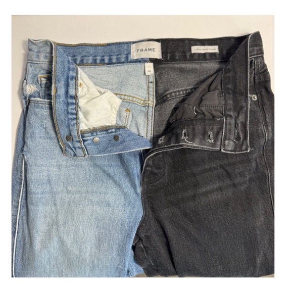 Frame Denim Le Sylvie Playtha Black Indigo Mix - Picture 9 of 12